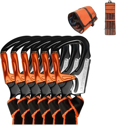 مجموعة Arborist Speedline Kit 26 "(6 حزمة)-29KN 1" حزام و 35 كيرستان خطاف مضاعف ، حبال ثقيلة للتسلق ، التزوير ، معدات عمل الأشجار المهنية ، البرتقالي in Kuwait