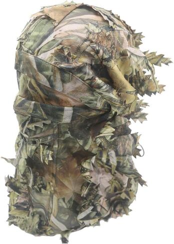 Ghillie التمويه الورقية قبعة ثلاثية الأبعاد قناع الوجه الكامل أغطية الرأس تركيا كامو هنتر الصيد الملحقات in Kuwait