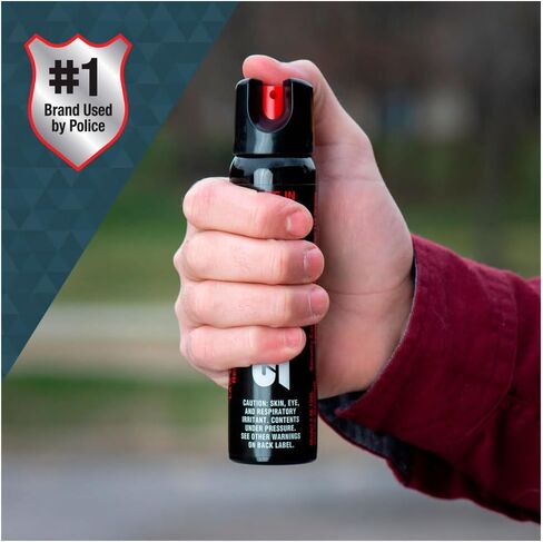 SABER Magnum 120 رذاذ دفاع 3 في 1، 35 طلقة، نطاق 12 قدمًا (4 أمتار)، تركيبة حماية ثلاثية تحتوي على رذاذ الفلفل، غاز CS العسكري وصبغة للأشعة فوق البنفسجية، علبة كبيرة جدًا 92.4 جرام in Kuwait