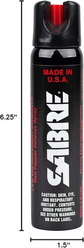 SABER Magnum 120 رذاذ دفاع 3 في 1، 35 طلقة، نطاق 12 قدمًا (4 أمتار)، تركيبة حماية ثلاثية تحتوي على رذاذ الفلفل، غاز CS العسكري وصبغة للأشعة فوق البنفسجية، علبة كبيرة جدًا 92.4 جرام in Kuwait