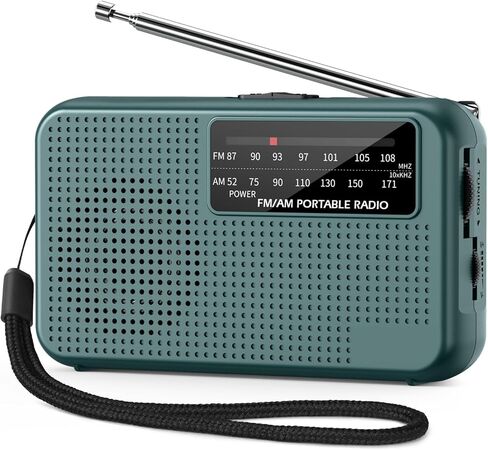 Mini Radio AM FM, Battery Operated Radio with Lanyard, Excellent Reception, Portable Radios AM FM, Transistor Radios in Saudi Arabia