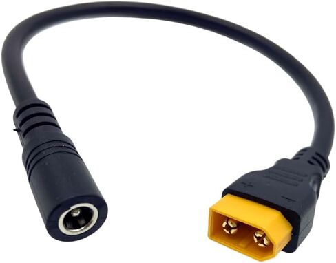 كابل DC5521 ذكر إلى XT60 أنثى 14AWG، خط كابل XT60 إلى DC 5.5 مم × 2.1 مم سلك طاقة تيار مستمر لإمداد طاقة عرض FPV 30 سم (1 قدم) in Kuwait