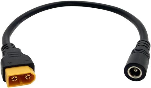 كابل DC5521 ذكر إلى XT60 أنثى 14AWG، خط كابل XT60 إلى DC 5.5 مم × 2.1 مم سلك طاقة تيار مستمر لإمداد طاقة عرض FPV 30 سم (1 قدم) in Kuwait