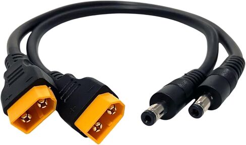 كابل DC5521 ذكر إلى XT60 أنثى 14AWG، خط كابل XT60 إلى DC 5.5 مم × 2.1 مم سلك طاقة تيار مستمر لإمداد طاقة عرض FPV 30 سم (1 قدم) in Kuwait
