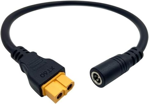 كابل DC5521 ذكر إلى XT60 أنثى 14AWG، خط كابل XT60 إلى DC 5.5 مم × 2.1 مم سلك طاقة تيار مستمر لإمداد طاقة عرض FPV 30 سم (1 قدم) in Kuwait