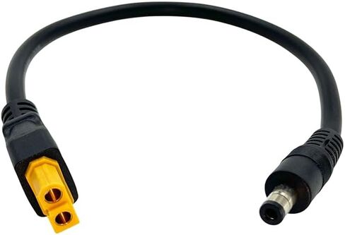 كابل DC5521 ذكر إلى XT60 أنثى 14AWG، خط كابل XT60 إلى DC 5.5 مم × 2.1 مم سلك طاقة تيار مستمر لإمداد طاقة عرض FPV 30 سم (1 قدم) in Kuwait