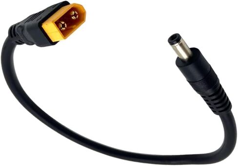 كابل DC5521 ذكر إلى XT60 أنثى 14AWG، خط كابل XT60 إلى DC 5.5 مم × 2.1 مم سلك طاقة تيار مستمر لإمداد طاقة عرض FPV 30 سم (1 قدم) in Kuwait