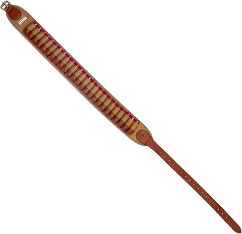 حامل شل بندقية صيد من Tourbon 20GA Shotshell Bandolier 12 حزام خرطوشة ذخيرة - قماش وجلد in Saudi Arabia