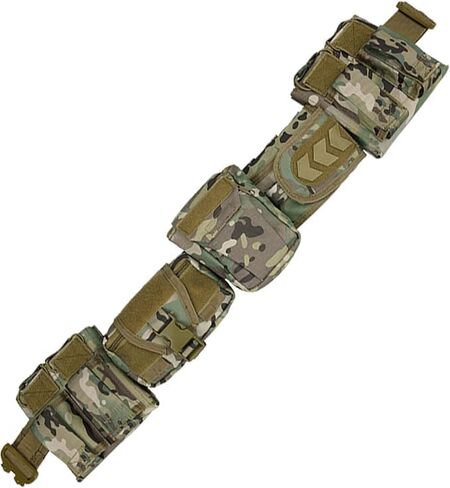 Tactical Battle Belt with Quick Release & Accessory Pouches - 7 in 1 Duty Belt for Men (Camouflage) in Saudi Arabia