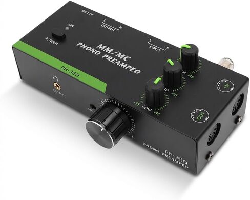 Phono Preamp, Mini Hi Fi Preamplifier, 3 Band EQ and 5 Pin XLR Input Output for Turntable Record Player Phonograph Active Speakers Audio Mixer (US Plug) in Saudi Arabia