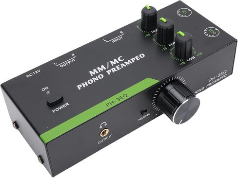 Phono Preamp, 3 Band Adjustment Turntable Amplifier with XLR Input Output, Support MM MC Cartridges for Record Player and Audio Systems (US Plug 100 to 240V) in Saudi Arabia