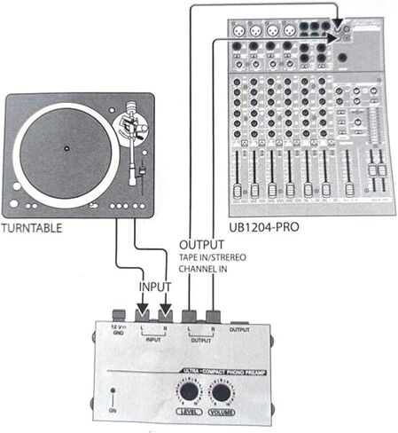 EBTOOLS Phono Preamp للقرص الدوار، مضخم مغناطيسي متحرك منخفض الضوضاء معادل RIAA مع مخرجات 1/4 بوصة، تصميم مدمج بقشرة معدنية لمشغل التسجيل (قابس أمريكي) in Saudi Arabia