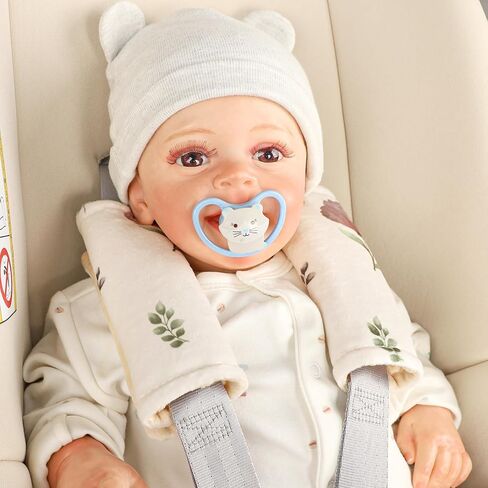 SWESEN Baby Car Seat Strap Covers, Soft Car Seat Strap Shoulder Pads for Baby Girls, Double-Sided Use carseat Straps Covers for Stroller, Car Seats, Pushchair, Florals in Saudi Arabia