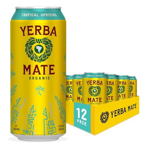 Yerba Madre Organic Yerba Mate, Energy Drink Alternative, Berry Lemonade, Low Sugar, 150mg Natural Caffeine, Better for You Energy & Focus, No Jitters or Crash, 15.5 Oz (Pack of 12) (Packaging May Vary) in Saudi Arabia