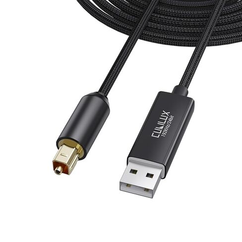 كابل صوت بصري Cubilux USB A إلى TOSLINK، سلك USB أحادي الاتجاه من النوع A إلى SPDIF، جهاز إرسال S/PDIF للكمبيوتر/الكمبيوتر المحمول/الكمبيوتر الشخصي (5.1 صوت محيطي) وPS5/4 (ستيريو) فقط، 6.6 قدم in Kuwait