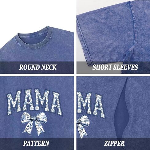 Breastfeeding Shirts for Women Zipper Nursing Shirt Cute Maternity Tops Mama Bow Tshirt Oversized Acid Wash T Shirts in Saudi Arabia