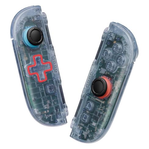 أزرار غلاف بديلة eXtremeRate DIY (D-Pad Ver) لـ Joycon 2، مجموعة كاملة مخصصة + شرائط زخرفية + قوس متوسط ​​+ أزرار لـ Nintendo Switch 2 - إصدار فاخر - Clear Atomic Purple in Saudi Arabia
