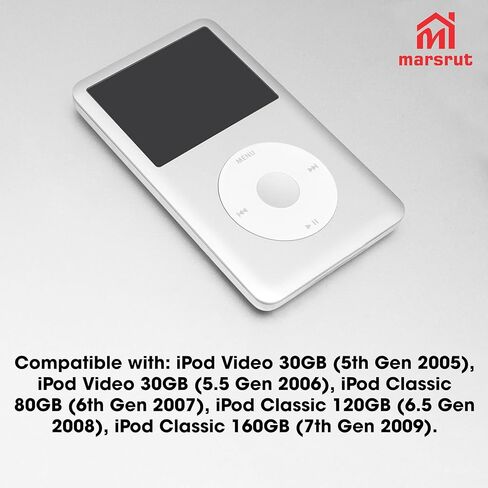 Clear Case Compatible with iPod Video 30GB 2005 / 30GB 2006, iPod Classic 80GB 2007 / 120GB 2008 / 160GB 2009, Plastic Crystal Cover, Hard Shell Protector Accessories, for 10.5mm Thin Machine in Saudi Arabia