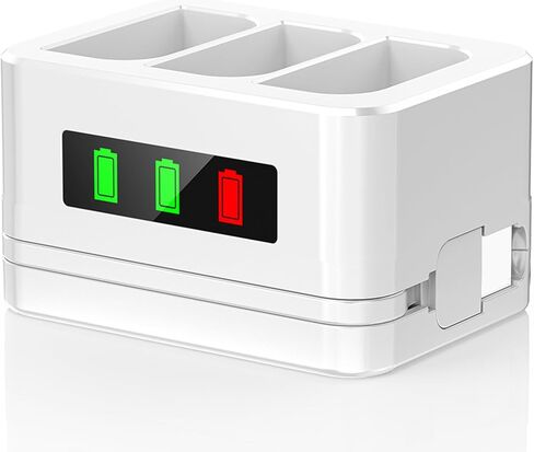 Upgraded,1Pack Batteries Charger,A Charger Compatible with Ring Batteries and Others, LED Digital Display,Dual Charging,for Doorbell Camera 2/3/4,3Plus,Spotlight/Stick Up Cam in Saudi Arabia