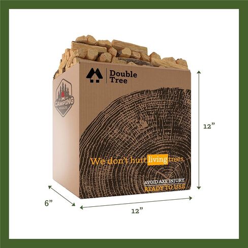 Double Tree Fire Starter Sticks - 100% Natural Cedar Wood Kindling, Quick & Easy Burning for Campfire, Camping Cooking Stove, Fire Pit, Fireplace & Grilling, lndoor & Outdoor - (Medium 1/2 Cubic ft) in Saudi Arabia