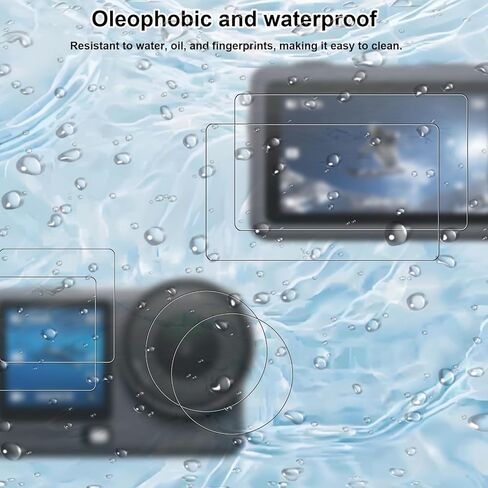Lens Screen Protector for DJI Osmo Action 6, HD Tempered Glass Front/Rear Screen Protectors Anti-Scratch Lens Film with Silicone Cap Bubble-Free Action Camera Accessories Kit in Saudi Arabia