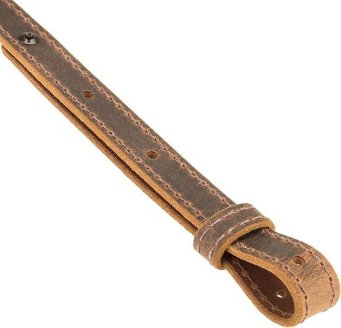 Leather Buffalo Rifle Gun Sling Vintage Brown Crazy Horse/Hand Stitched 1" Wide Crazy Horse Rifle Sling No Slip Adjustable Strap in Saudi Arabia