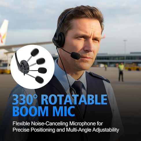 WODASEN Over The Ear Headset with Boom Mic Finger PTT for Radio Single Ear Overhead Headphones for UV-5R BF-888S AR-152 BF-F8HP K1 Plug 2-Pin in Saudi Arabia