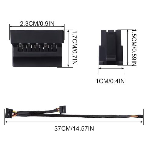 Mini ATX 6Pin to SATA 15Pin Power Adapter Cable, Compatible with CT1250/ECT1205/ECT1250/QCT1250/QCS1250, for SATA HDD/SSD/Optical Drive Power Expansion 45cm+15cm in Saudi Arabia