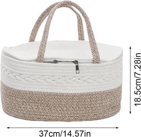 Diaper Holder - Large Portable Organizer, Keeps All In Order, Changing Mat, Multifunctional Bag for the Bedroom, Neutral Must-Have for Girl in Saudi Arabia