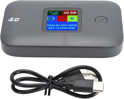 Portable 4G WiFi Secure 300Mbps Connects 10 Devices USB Powered WPA WPA2 Encryption for Families ABS Blue 1 Piece in Kuwait