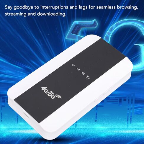 4G 5G WiFi Hotspot, Portable Travel Router with SIM Card Slot for Smartphones Tablets Laptops, Supports 150Mbps Download 10 Device Connectivity (US Version) in Saudi Arabia