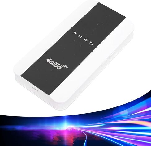 4G 5G WiFi Hotspot, Portable Travel Router with SIM Card Slot for Smartphones Tablets Laptops, Supports 150Mbps Download 10 Device Connectivity (US Version) in Saudi Arabia