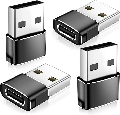 𝟒𝐏𝐚𝐜𝐤 𝐔𝐩𝐠𝐫𝐚𝐝𝐞𝐝 USB to USB C Adapter,Type-C Female to A Male Car Charger OTG Converter for Apple Watch Ultra 8 9 10,iPhone 16 15 14 13 Pro Max,Samsung S24,Nintendo Switch,AirPods,iPad,Car in Kuwait