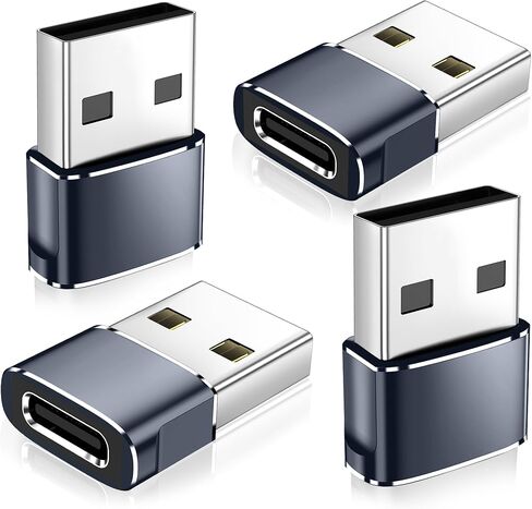 𝟒𝐏𝐚𝐜𝐤 𝐔𝐩𝐠𝐫𝐚𝐝𝐞𝐝 USB to USB C Adapter,Type-C Female to A Male Car Charger OTG Converter for Apple Watch Ultra 8 9 10,iPhone 16 15 14 13 Pro Max,Samsung S24,Nintendo Switch,AirPods,iPad,Car in Saudi Arabia