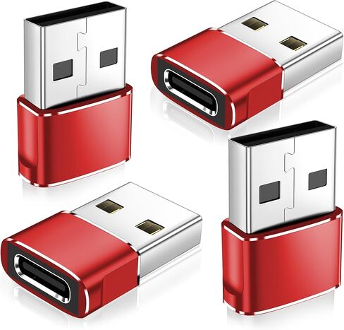 𝟒𝐏𝐚𝐜𝐤 𝐔𝐩𝐠𝐫𝐚𝐝𝐞𝐝 USB to USB C Adapter,Type-C Female to A Male Car Charger OTG Converter for Apple Watch Ultra 8 9 10,iPhone 16 15 14 13 Pro Max,Samsung S24,Nintendo Switch,AirPods,iPad,Car in Saudi Arabia