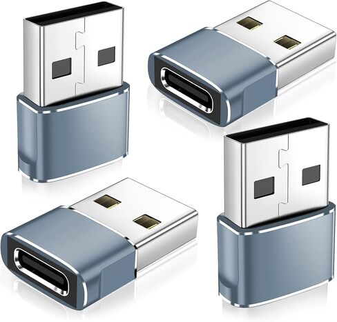 𝟒𝐏𝐚𝐜𝐤 𝐔𝐩𝐠𝐫𝐚𝐝𝐞𝐝 USB to USB C Adapter,Type-C Female to A Male Car Charger OTG Converter for Apple Watch Ultra 8 9 10,iPhone 16 15 14 13 Pro Max,Samsung S24,Nintendo Switch,AirPods,iPad,Car in Saudi Arabia
