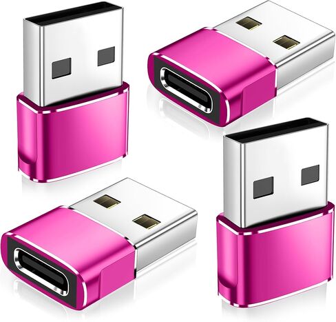 𝟒𝐏𝐚𝐜𝐤 𝐔𝐩𝐠𝐫𝐚𝐝𝐞𝐝 USB to USB C Adapter,Type-C Female to A Male Car Charger OTG Converter for Apple Watch Ultra 8 9 10,iPhone 16 15 14 13 Pro Max,Samsung S24,Nintendo Switch,AirPods,iPad,Car in Saudi Arabia