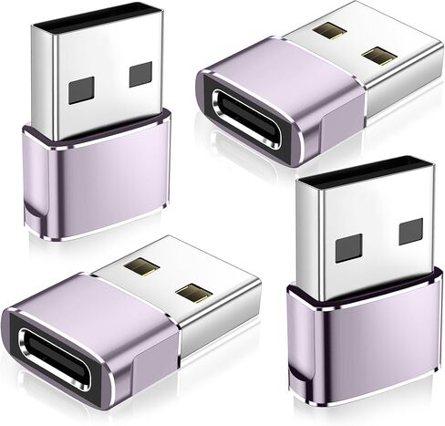 𝟒𝐏𝐚𝐜𝐤 𝐔𝐩𝐠𝐫𝐚𝐝𝐞𝐝 USB to USB C Adapter,Type-C Female to A Male Car Charger OTG Converter for Apple Watch Ultra 8 9 10,iPhone 16 15 14 13 Pro Max,Samsung S24,Nintendo Switch,AirPods,iPad,Car in Saudi Arabia