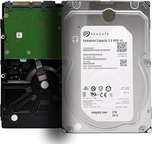 محرك الأقراص الصلبة الداخلي Seagate ST2000NM0055 سعة المؤسسة 3.5 بوصة HDD 2 تيرابايت 7200 دورة في الدقيقة 512n SATA 6 جيجابايت/ثانية 128 ميجابايت كاش داخلي (متجدد) in Kuwait