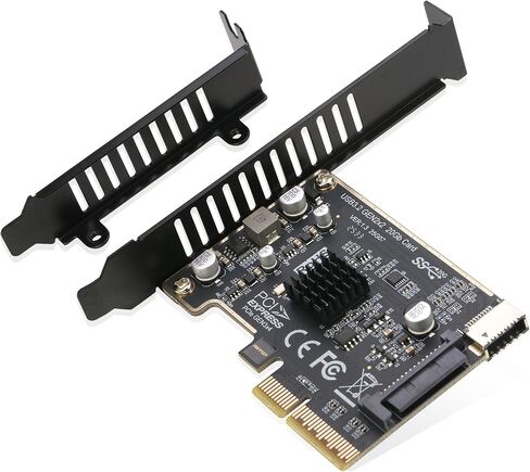 PCIe إلى بطاقة داخلية من النوع E [20 جيجابت في الثانية]، PCIe 3.0 x4 إلى Type-e (مفتاح A) رأس داخلي للوحة الأمامية USB من النوع C in Kuwait
