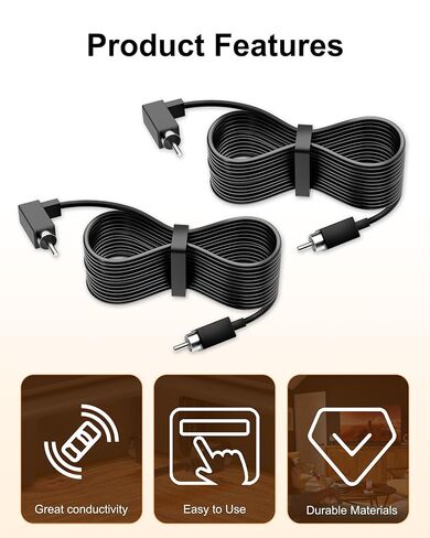 كابل مكبر صوت WUKUR قطعتين متوافق مع Vizio V51 M51 SB3651 SB36514 SB4051 SB4251، سلك مكبر صوت محيطي مناسب تمامًا لمكبر صوت Vizio، الطول: 24.6 قدم/7.5 متر in Kuwait