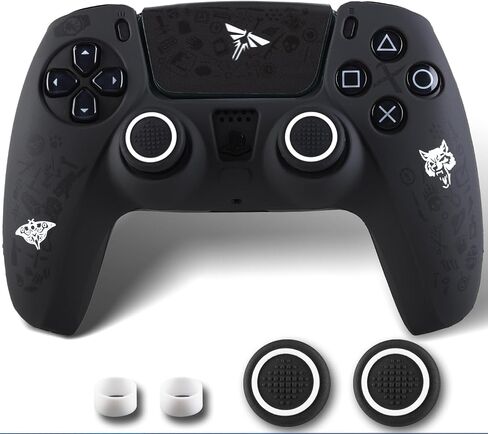 Non-Slip Silicone Cover for PS5 Controller with Thumbstick Caps x 2 & Sticker x 1(Last) in Saudi Arabia