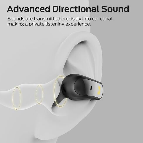 سماعات رأس لاسلكية Monster Open Ear AC228، سماعات أذن بمشبك، راحة متكيفة، صوت غامر، سماعات أذن مفتوحة بلوتوث 6.0، وقت تشغيل 30 ساعة، مقاومة للماء IPX5، أسود. in Saudi Arabia