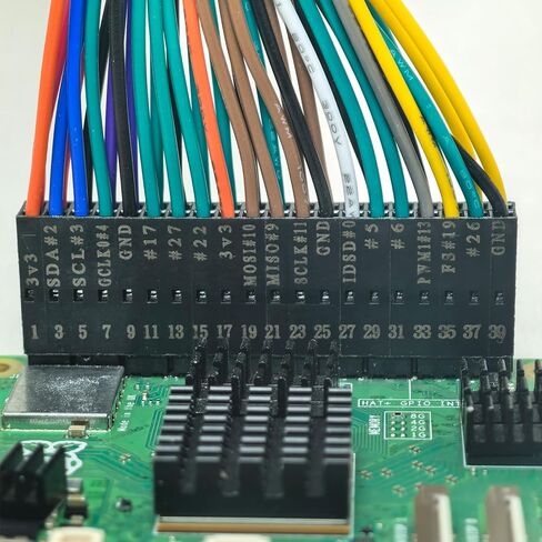 مجموعة كابل تمديد GPIO ذات 40 سنًا، دوبونت أنثى مرمزة بالألوان لـ Raspberry Pi (طول 50 سم) in Saudi Arabia