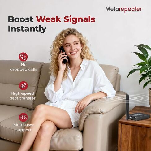 معزز الهاتف الخلوي للمنزل، يغطي مساحة تصل إلى 3000 قدم مربع. قدم، مراقب إشارة الوقت الحقيقي، تعزيز 5G 4G LTE لجميع شركات النقل الأمريكية، معزز إشارة الخلية المعتمدة من لجنة الاتصالات الفيدرالية (FCC) in Kuwait
