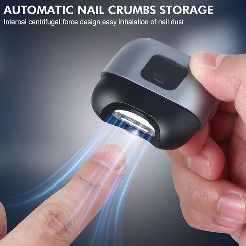 Electric Nail Clipper with Light, Automatic Nail Clipper Rechargeable with 2 Speeds and Nail Chip Storage for Babies, Children, Adults, Caregivers and Seniors in Kuwait
