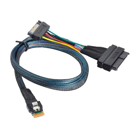 U.2 U2 SFF-8639 SSD to Slimline SFF-8654 4i NVME PCIe Cable for Mainboard SSD 750 p3600 p3700 M.2 in Saudi Arabia
