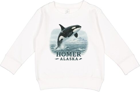 سترة إنكتاستيك Orca Whale Jumping Homer Alaska Scenic للأطفال الصغار in Kuwait