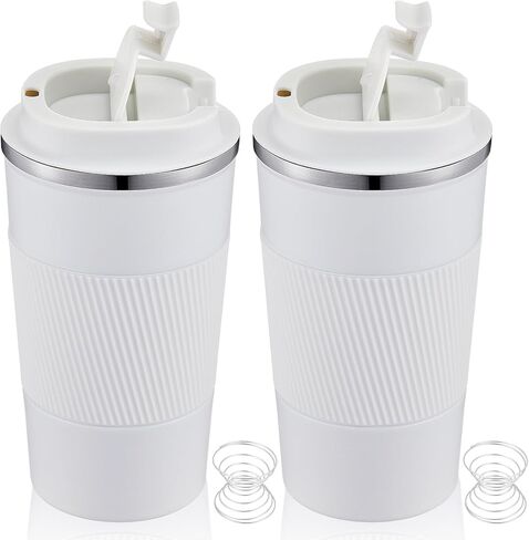 Maxdot 2 Pcs Stainless Steel Shaker Cup with Mixing Ball 17 oz Insulated Metal Black Blender Tumbler Water Bottle for Protein Mixes Workout in Kuwait