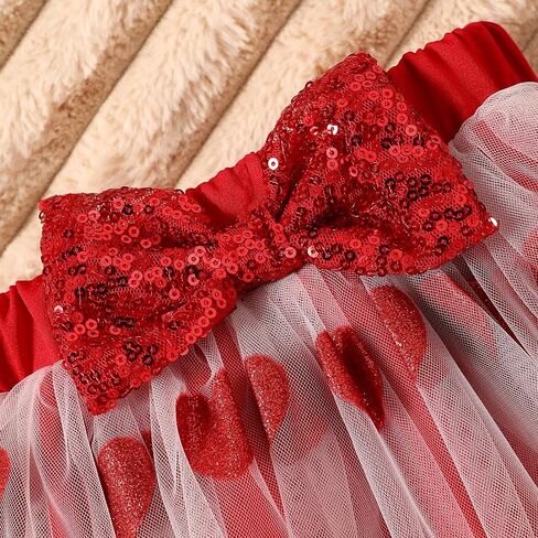 Valentines Baby Girl Outfits Newborn Baby Girls Clothes Long Sleeved Romper Love Heart Dress Headband 0-18 Months in Saudi Arabia